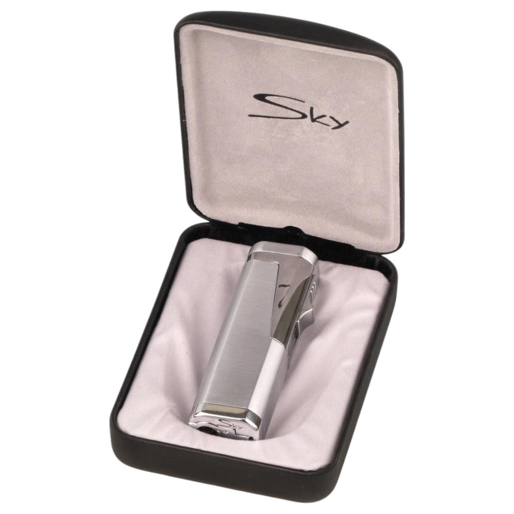 SKY 3-flame Jet Cigar Lighter med Puncher