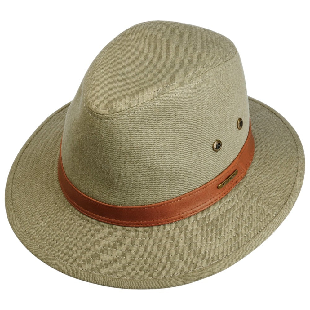 Stetson Cotton Traveller Sommerhat - Oliven - Traveller Hat fra Stetson hos The Prince Webshop