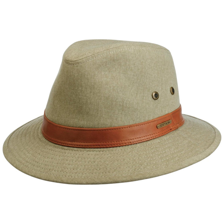 Stetson Cotton Traveller Sommerhat - Oliven - Traveller Hat fra Stetson hos The Prince Webshop