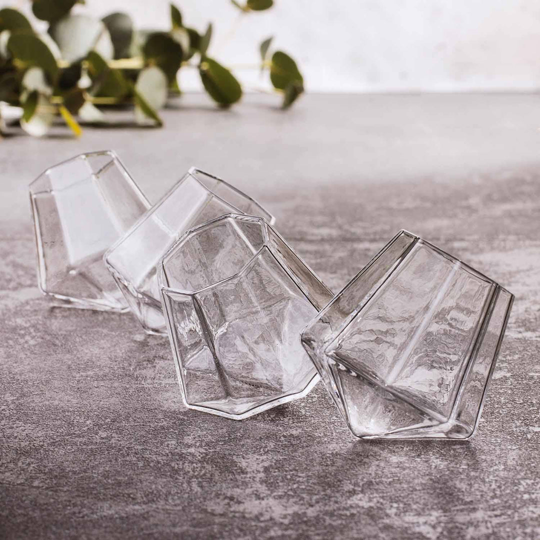 Mad Monkey Diamant Shot Glas - Sæt med 4