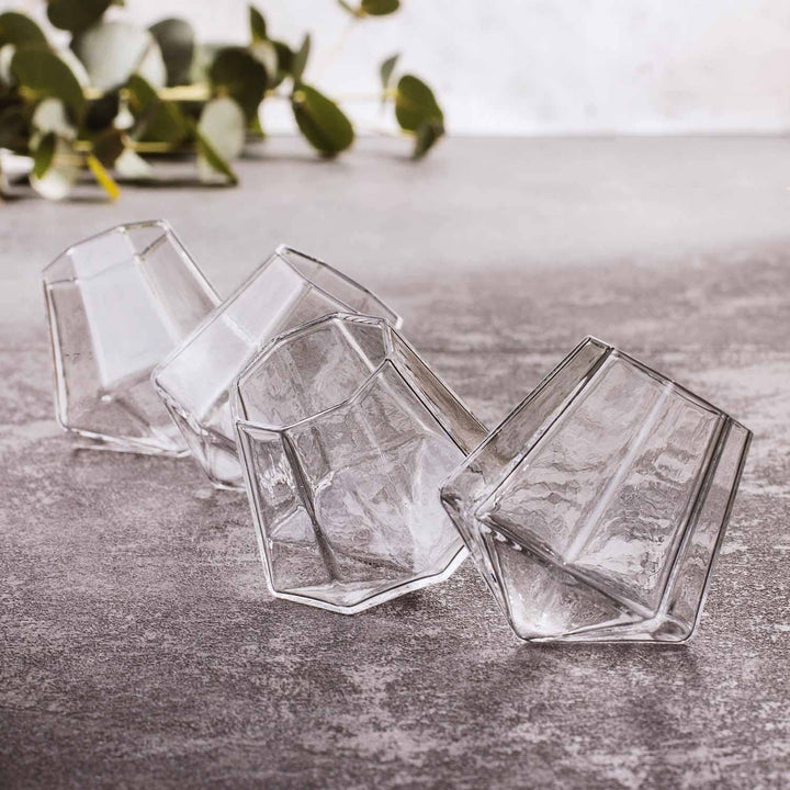 Mad Monkey Diamant Shot Glas - Sæt med 4