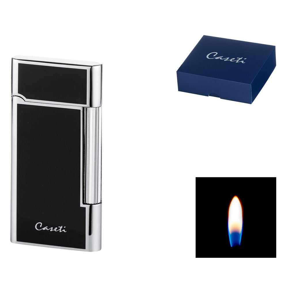 CASETI Flint Cigarette Lighter - Black/Chrome Elegance