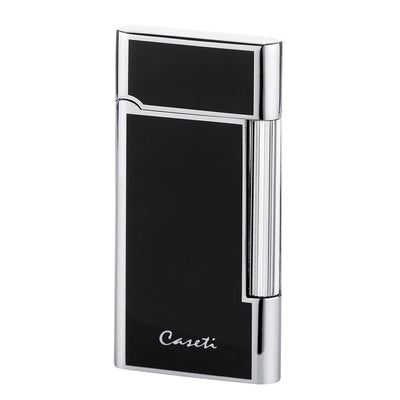 CASETI Flint Cigaret Lighter - Sort/Chrome Elegance