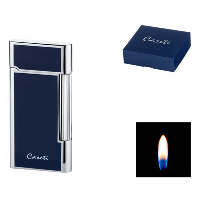 CASETI Flint Cigaret Lighter - Navy/Chrome Elegance