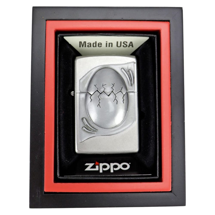 Zippo Dragon Egg Trick Lighter i Sort/Rød Træbox