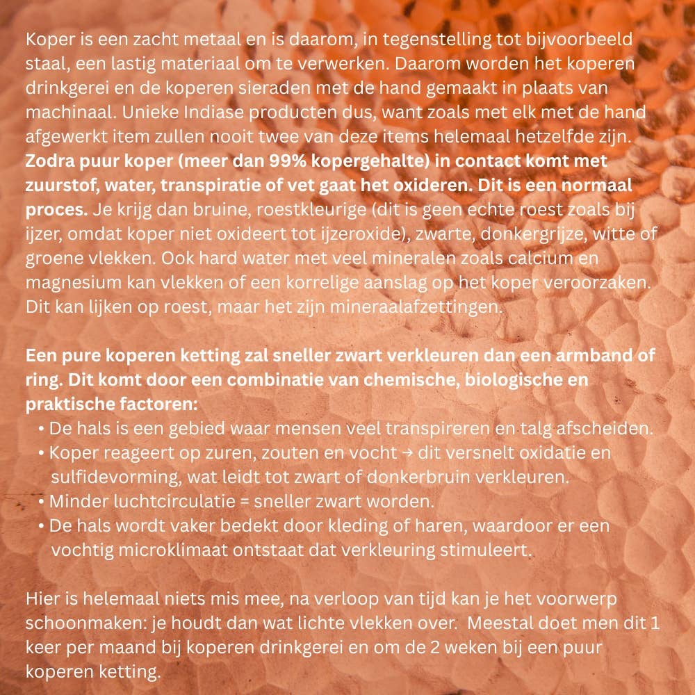 Necklace with copper links -e