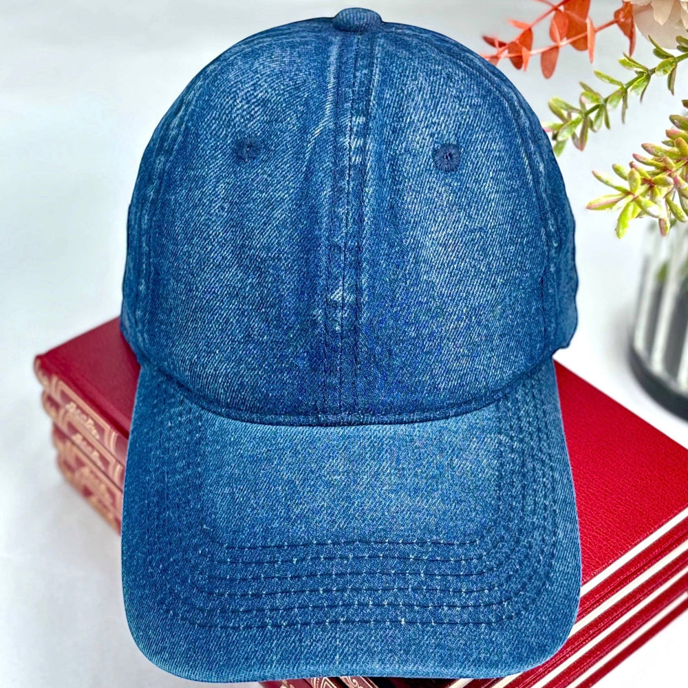 Justerbar Denim Kasket i 3 Farver