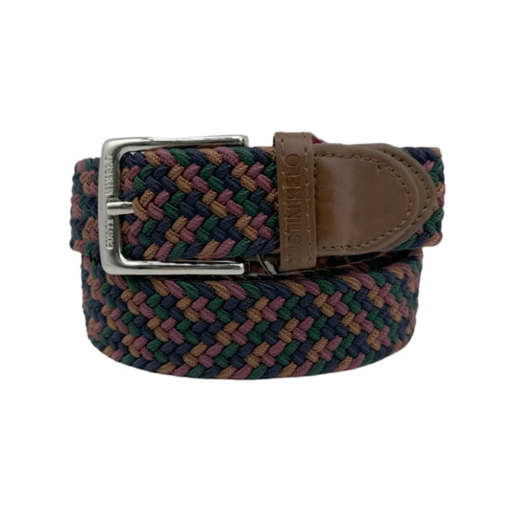 Custi Mikelo Brun Flerfarvet Flettet Elastisk Bælte - Bælte fra Custi Mikelo hos The Prince Webshop