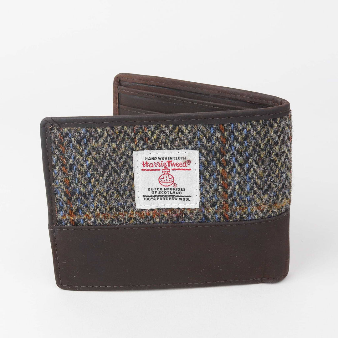Brun Harris Tweed tegnebog