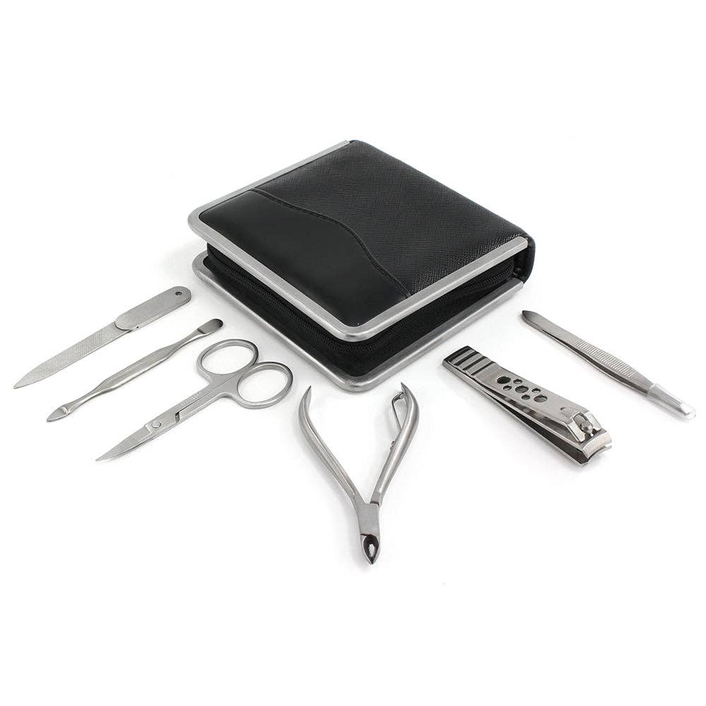 Sort Saffiano stort manicure sæt -  fra Sophos hos The Prince Webshop