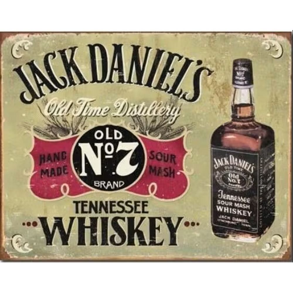 USA: n Jack Daniels Old Time Distillery Metal Sillow - 40 x 30 cm