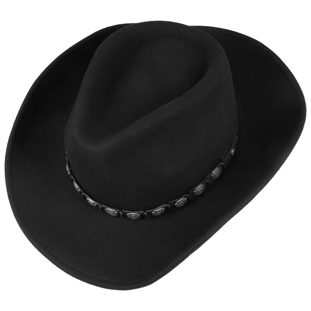 Stetson Western Woolfelt cowboy hattu musta