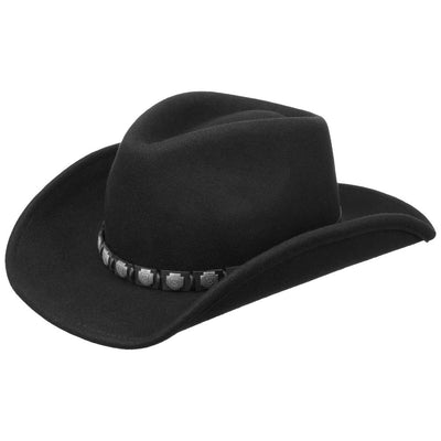 Stetson Western Woolfelt cowboy hattu musta