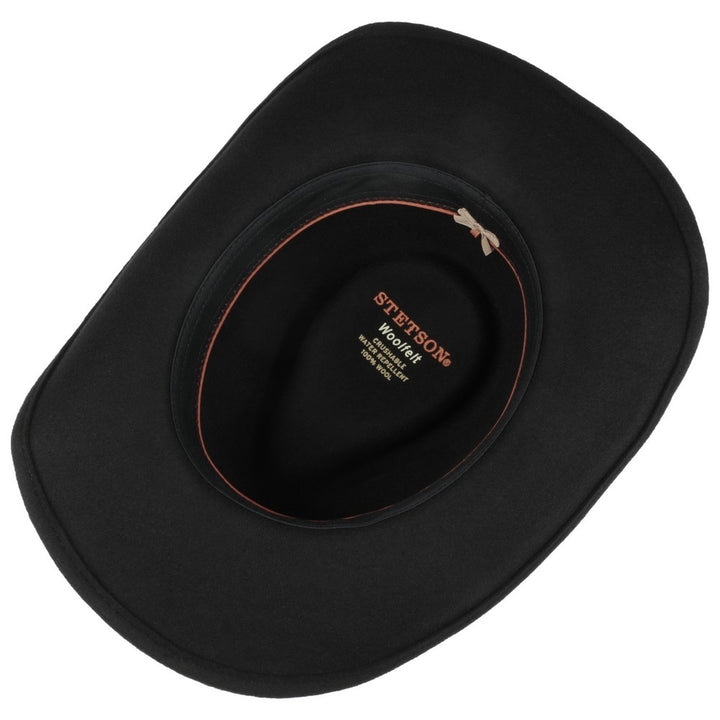 Stetson Western Woolfelt cowboy hattu musta