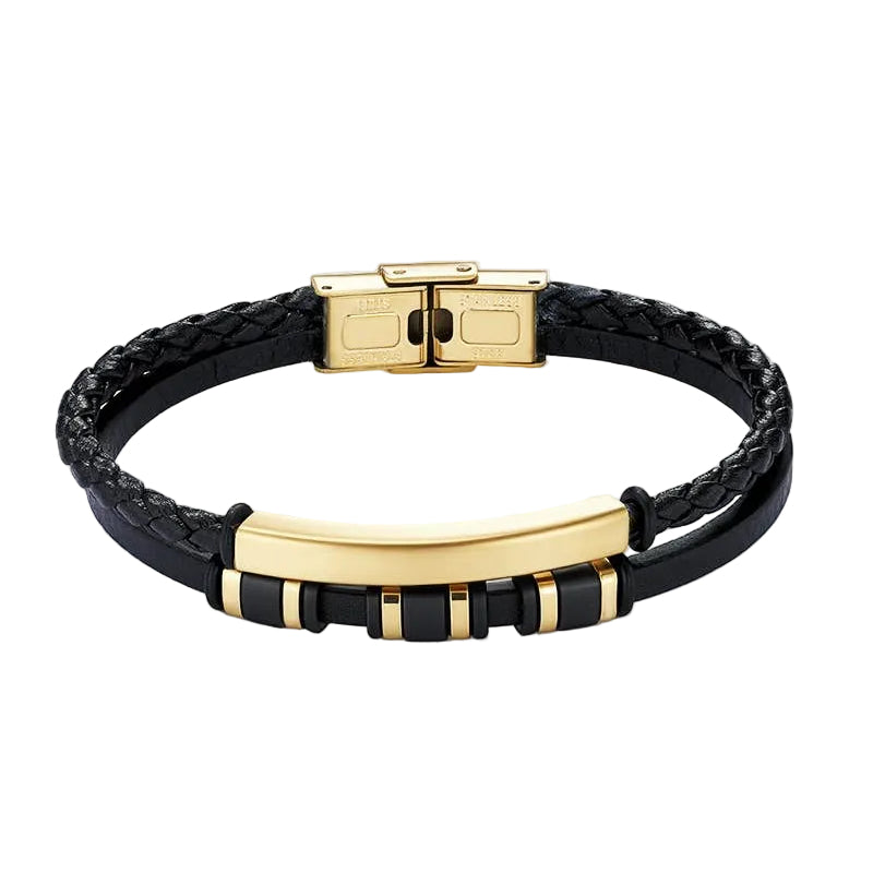 Helix Læder og rustfrit stål armbånd - 3 farver