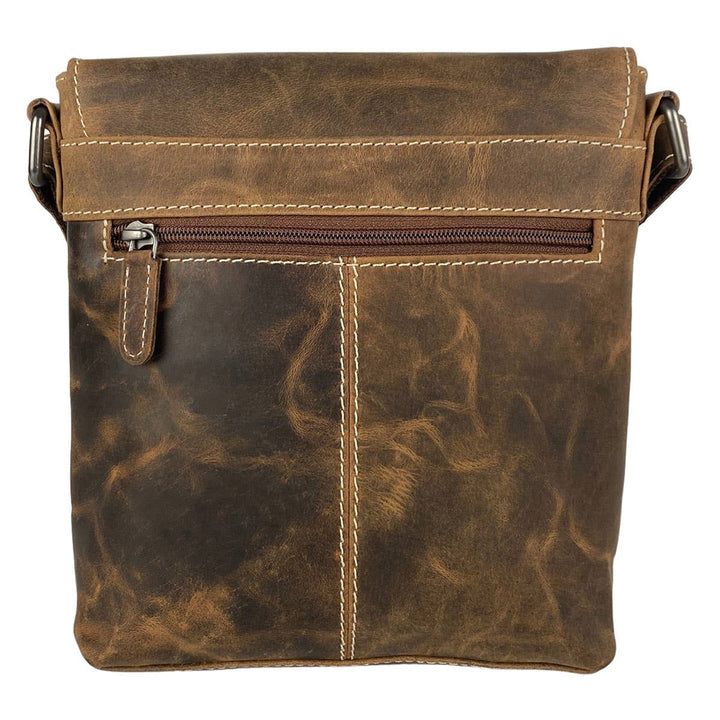 Arrigo Shoulder Bag with Flap Buffalo Leather - Cognac