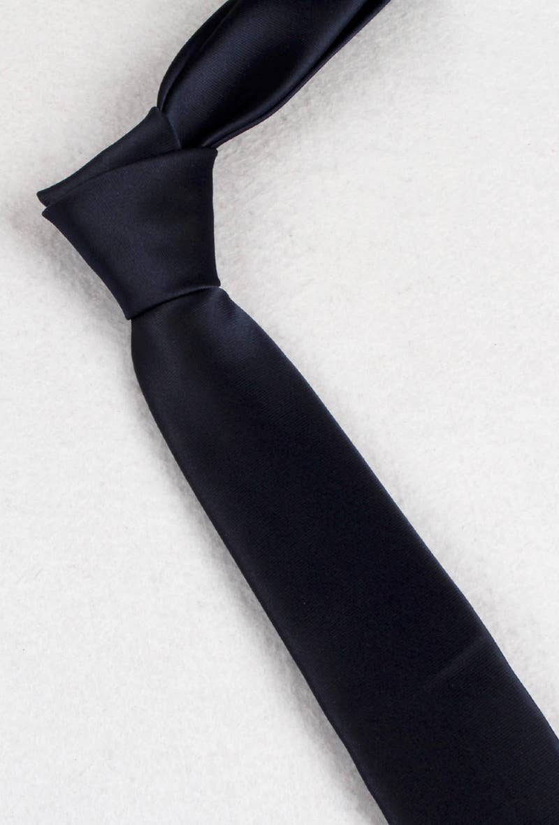 Slips i satin - Navy blue - Slips fra Yves Enzo hos The Prince Webshop