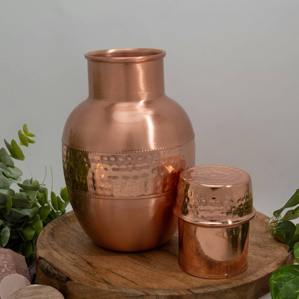 Ren kobberkaraffel kugleformet  Sequence med prop ± 1,5 l