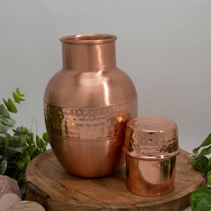 Ren kobberkaraffel kugleformet  Sequence med prop ± 1,5 l