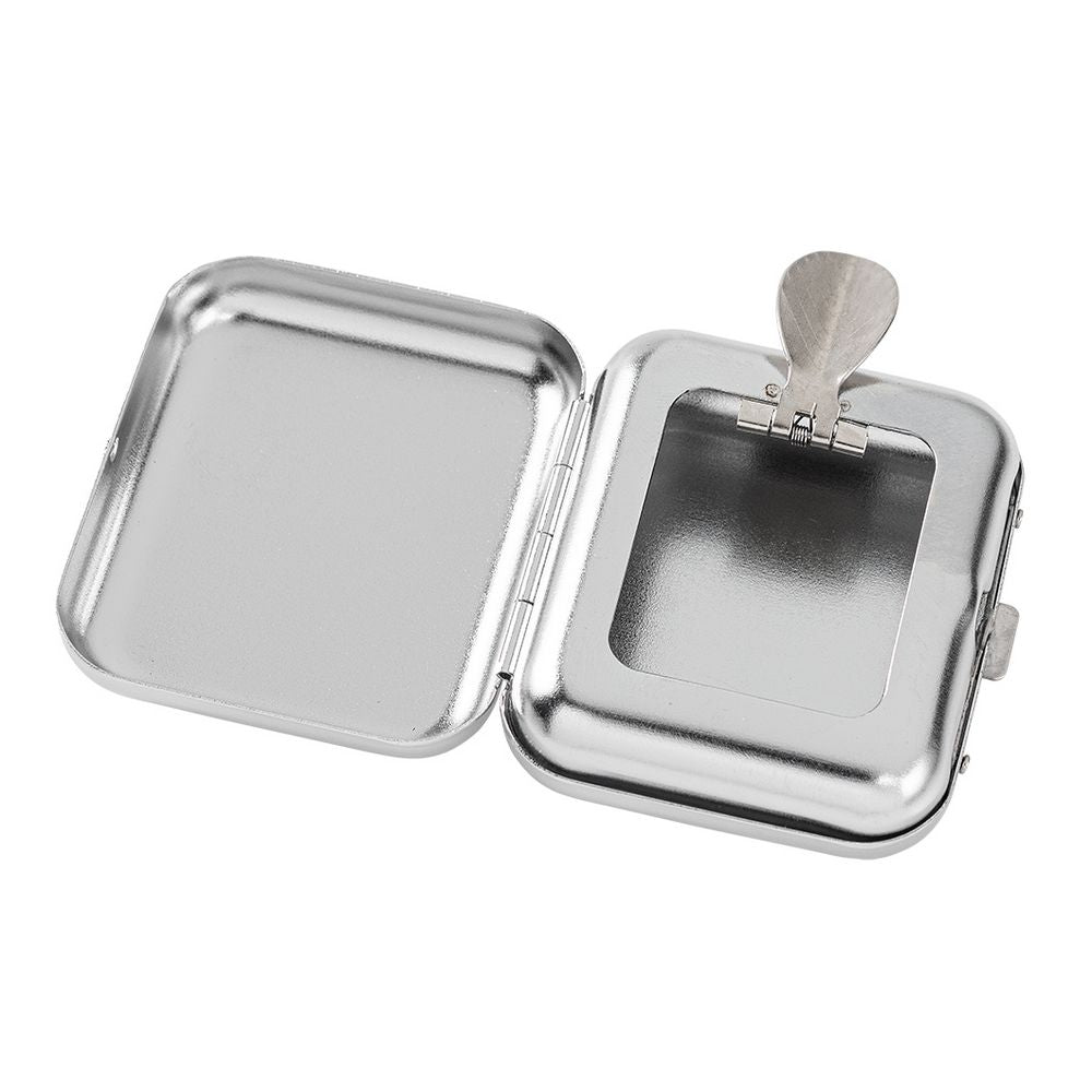 Square Silver Pocket Ashtray