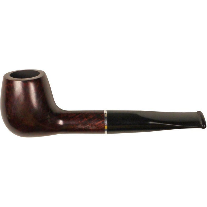 Jean Claude Lige Glat Mørkebrun Pibe med Pibe Taske