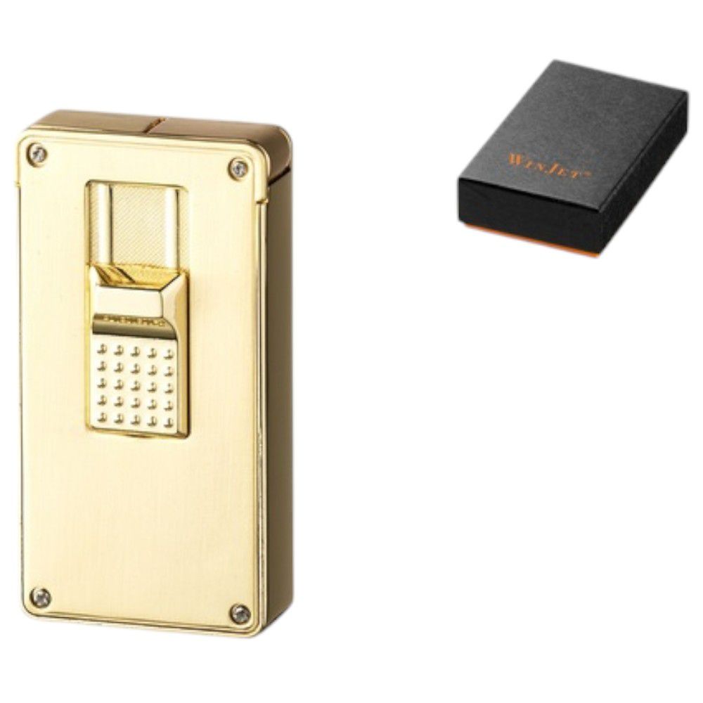 Winjet Grand 2XJet Cigar Lighter Guld - Lighter fra Winjet hos The Prince Webshop