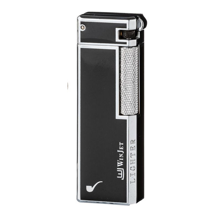 Winjet Slim Pibe Lighter med Sten - Black Chrome