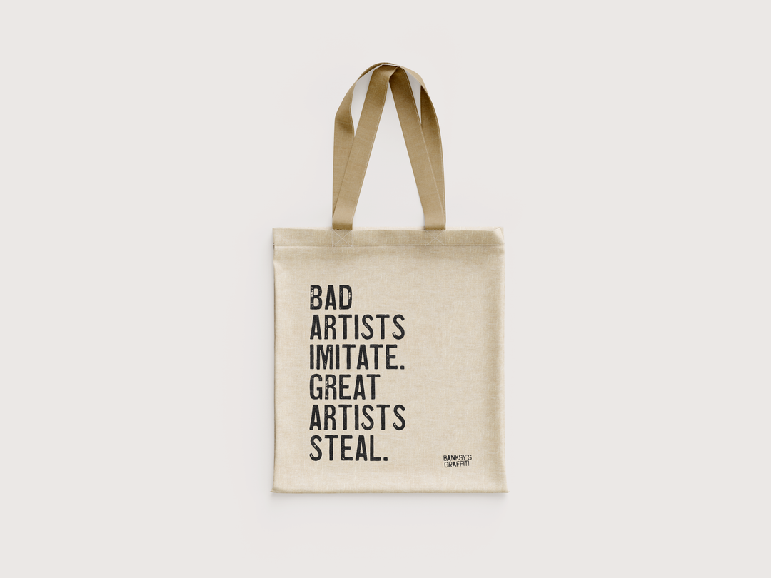 Banksy's Graffiti Mini Tote Bag - Bad Artists Imitate