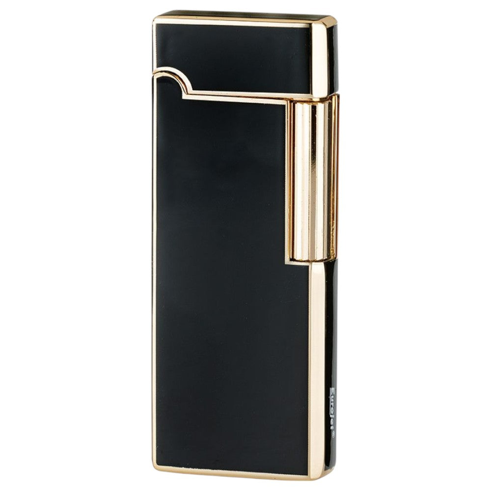 Eurojet Style Classic Gaslighter med Sten - Sort Guld - Lighter fra Eurojet hos The Prince Webshop