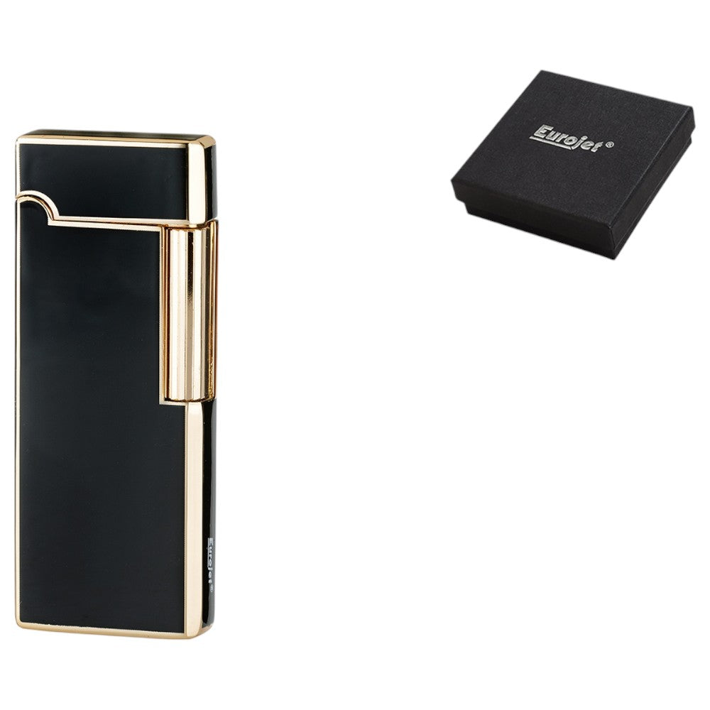 Eurojet Style Classic Gaslighter med Sten - Sort Guld - Lighter fra Eurojet hos The Prince Webshop