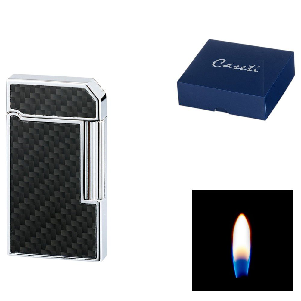 CASETI Rome Flint Lighter - Black Chrome Elegance - Lighter fra Caseti hos The Prince Webshop