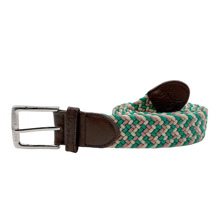 Custi Mikelo Flettet Elastisk Bælte Grøn Beige Makeup | mod 34