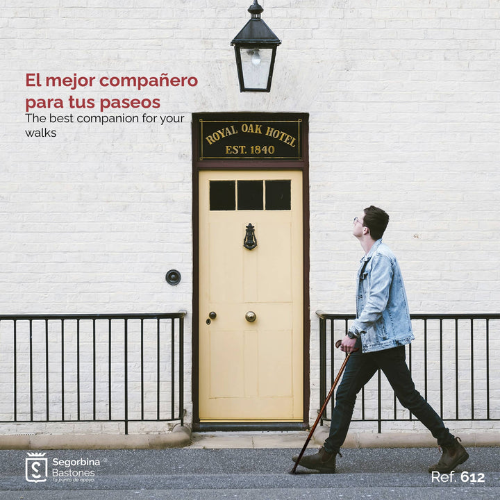 Stok med træhåndtag og skaft i bøgetræ