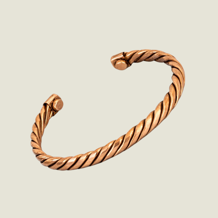 Flettet kobber sundhedsklemmearmbånd med 2 magneter