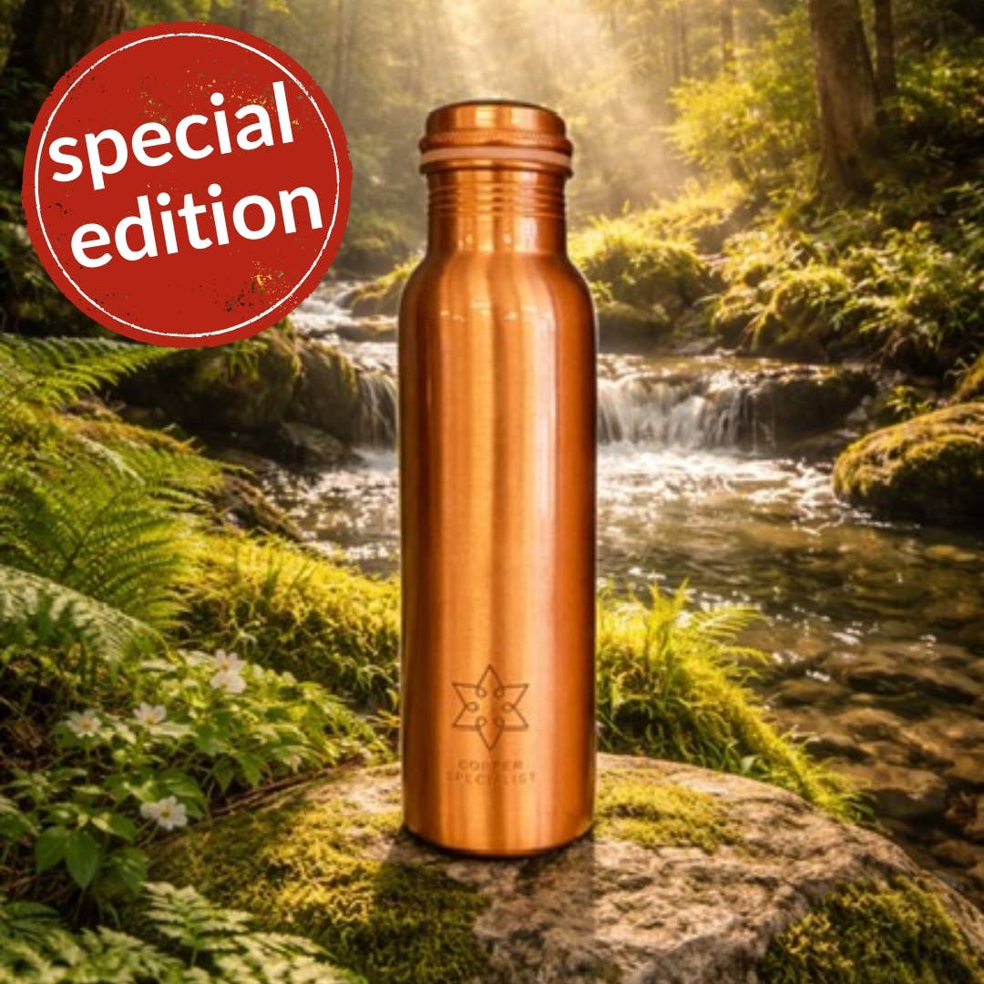Ren kobber vandflaske ± 950 ml (ekstra tung)