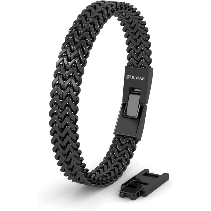 Rustfrit Stål Armbånd "Franco" - Sort