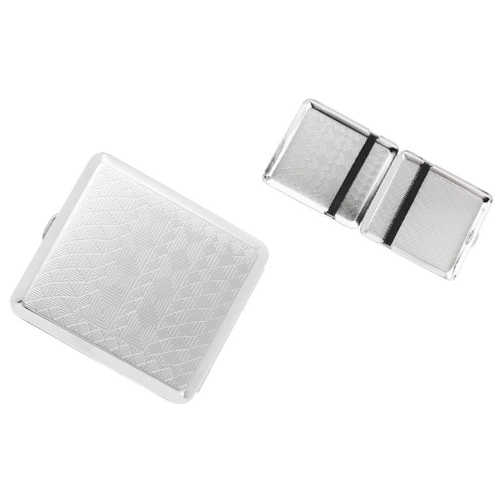 Angelo Cigaretetui - 18 King Size - Chrome Decor Rubber - Cigaret Etui fra Angelo hos The Prince Webshop