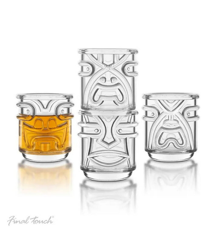 Alkuperäiset tuotteet - Final Touch Tiki Tumbler - 4 Pack Clear