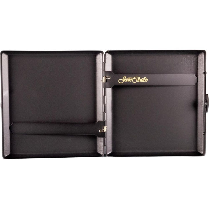 Moderne Cigaret Etui i Ibenholt Sort Eloxeret Metal