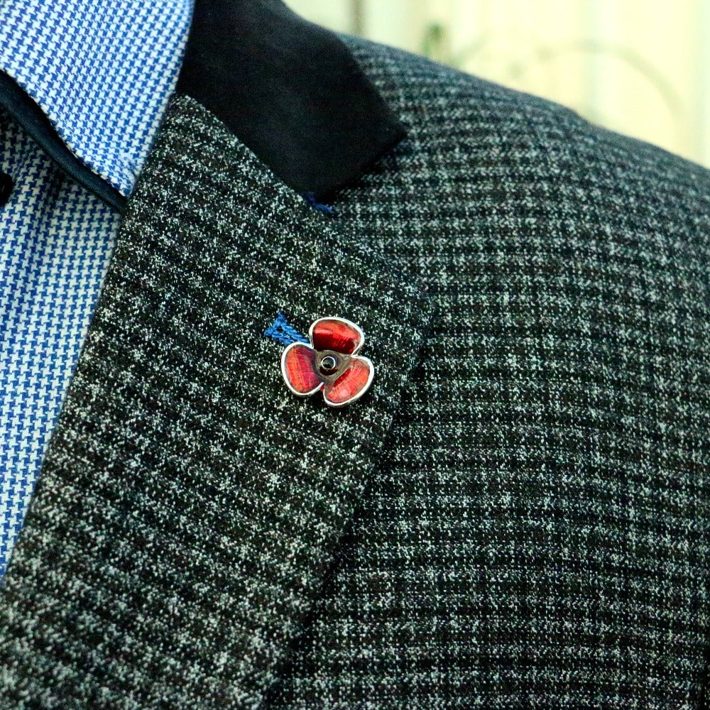 David Aster - Poppy Lapel Pin Badge