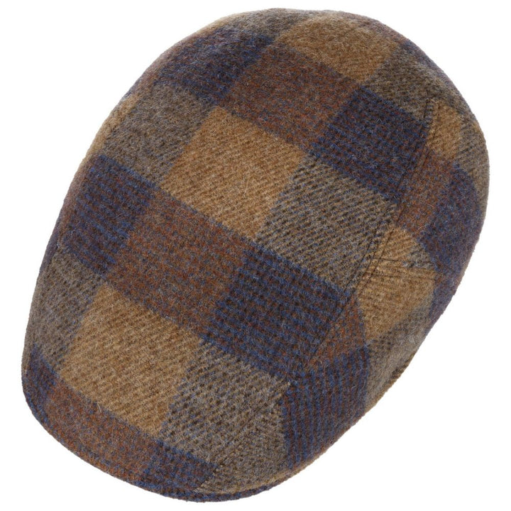 Stetson Ivy Cap Wool Glen Check Cognac