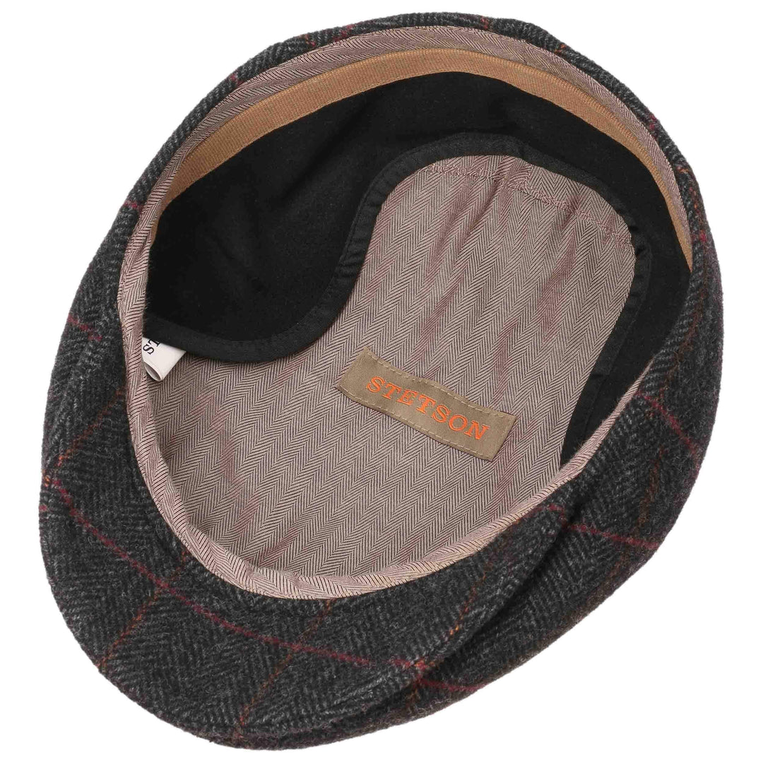 Stetson Kent Wool EL Driver Cap Sixpence med Øreflapper - Antracit