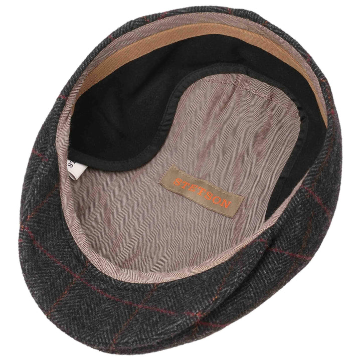 Stetson Kent Wool EL Driver Cap Sixpence med Øreflapper - Antracit