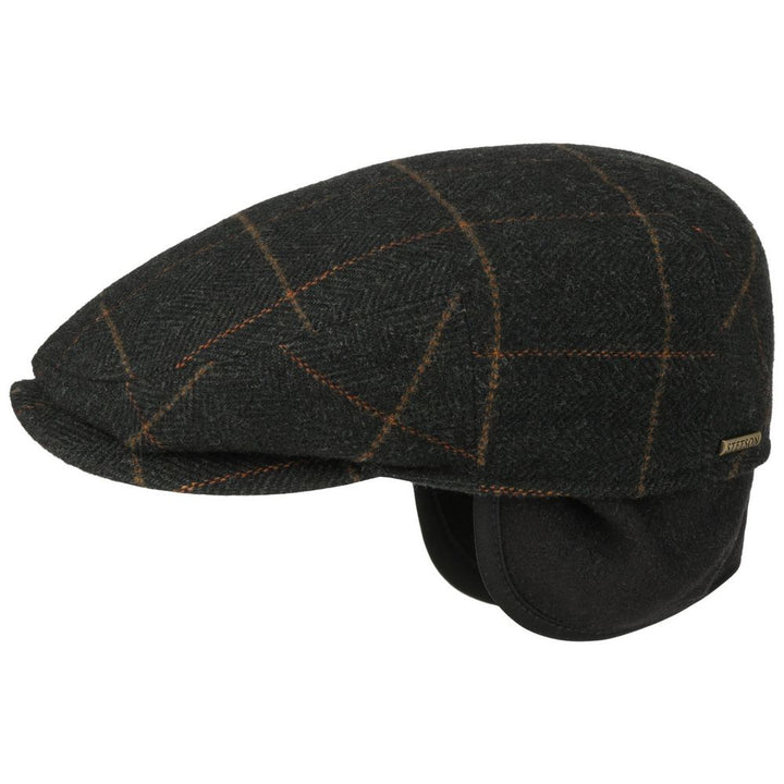 Stetson Kent Wool EL Driver Cap Sixpence med Øreflapper - Flat Cap fra Stetson hos The Prince Webshop