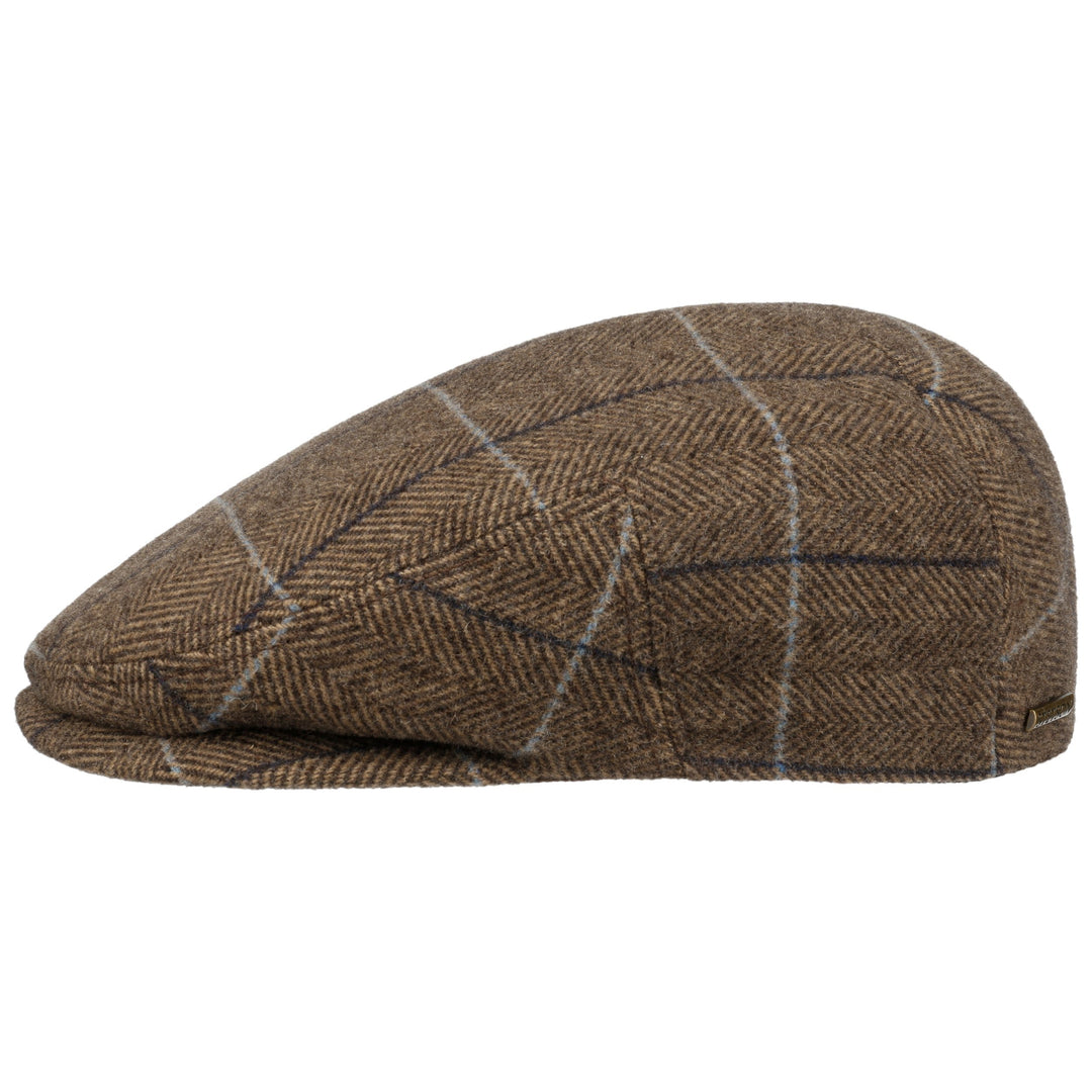 Stetson Kent Wool EL Driver Cap Sixpence med Øreflapper - Camel