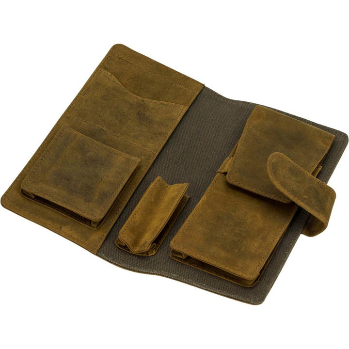 Passatore Cigar Case in Antique Brown Leather