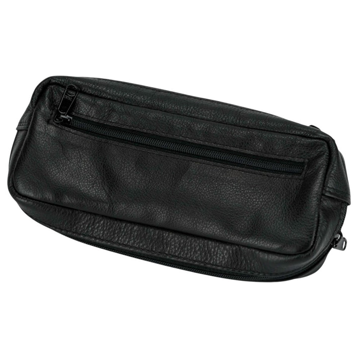 Læder Pibetaske i Sort Skind til 1 Pibe + Tilbehør - Pibe Tilbehør fra The Prince's Own hos The Prince Webshop