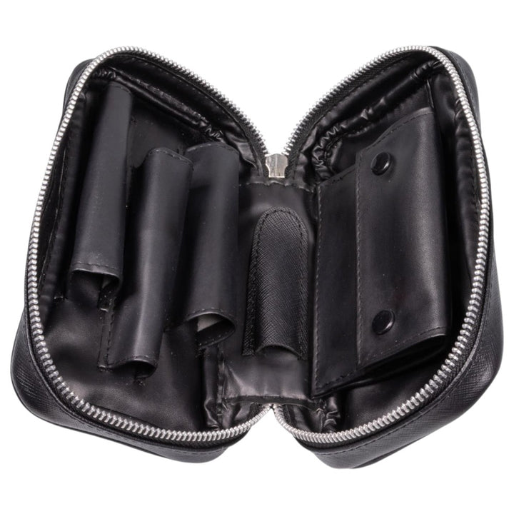 Passatore Læder Pibetaske i Sort Skind til 3 Piber + Tilbehør - Pibe Tilbehør fra Passatore hos The Prince Webshop