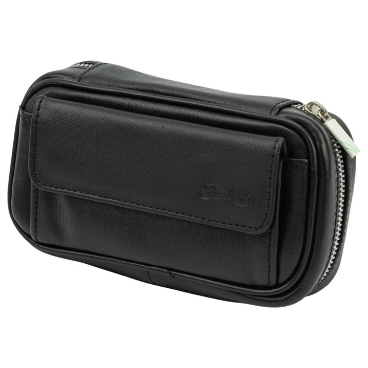 Passatore Læder Pibetaske i Sort Skind til 3 Piber + Tilbehør - Pibe Tilbehør fra Passatore hos The Prince Webshop