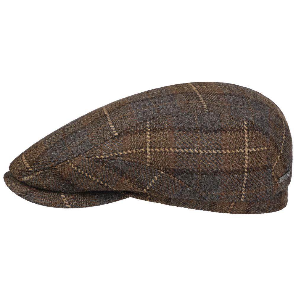 Stetson Driver Cap Glen Check Wool Cashmere